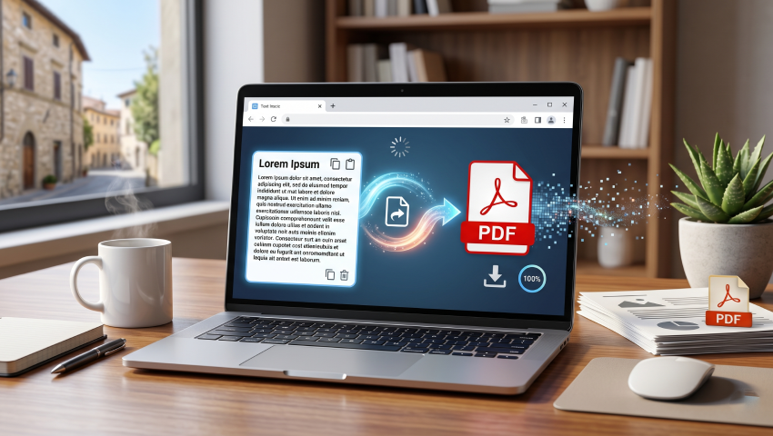 محول النصوص إلى PDF